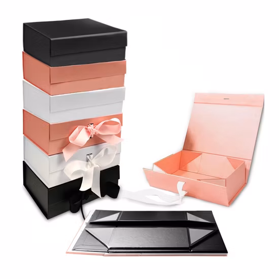 Custom High Quality Black Printing Product Shipping Packaging with Partition Insert Gift Box