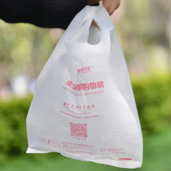 플라스틱 PE PLA Pbat 옥수수 전분 생분해 성 Compostable 인쇄 향기로운 기저귀 플랫 식품 조끼 쇼핑 Drawstring 쓰레기 개 똥 가방